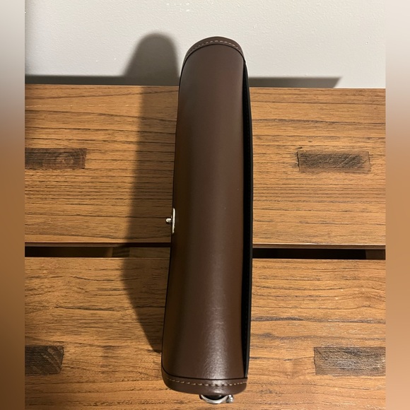 LIKE NEW Coach Dinky Shoulder Bag Leather Silver/Maple 2 Straps CW641 - Picture 6 of 11